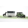 Bruder masina de teren Land Rover Defender cu remorca si cal